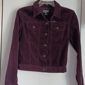 Polo by Ralph Lauren Women's Cordory Jean Jacket - Dark Purple Size Small